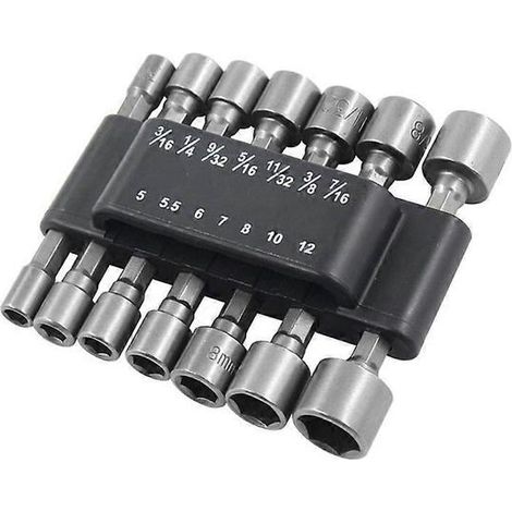 Jeu de 14 embouts de douille hexagonaux de 6,35 mm en acier au chrome-vanadium (1/5)
