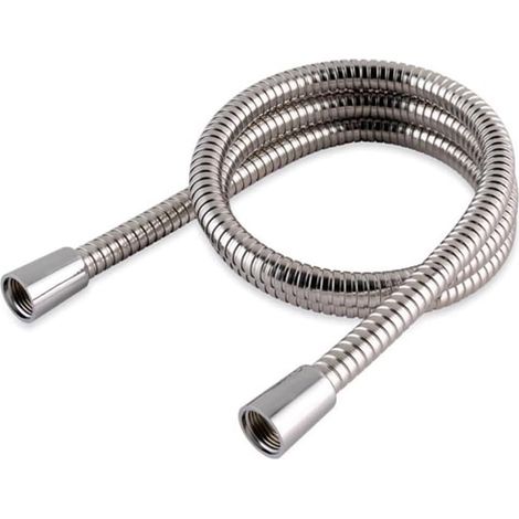 Tuyau de douche court 75 cm - Alésage intérieur 10 mm - Acier inoxydable - Pour lavage des cheveux, baignoires et bidets (1/5)