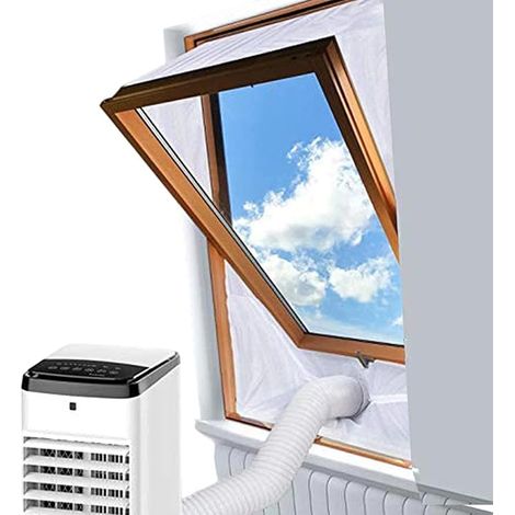 Kit d'étanchéité pour fenêtre de climatiseur Accessoires pour tube de climatisation mobile Kit pour fenêtre pour climatiseur mobile Pour appartement, maison de campagne, chambre (1/5)