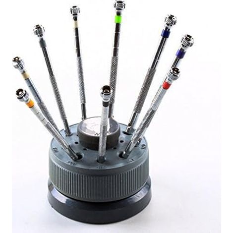 Lot de 9 pièces de 0,5 mm à 2 mm de précision de montre de lunettes, lame plate fendue tournevis horlogers outils de réparation (1/3)