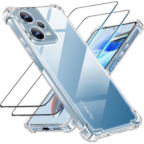 Coque transparente 3 en 1 et 2 protections écran pour Xiaomi Redmi Note 12 Pro 5G / Poco X5 Pro 5G (1/5)