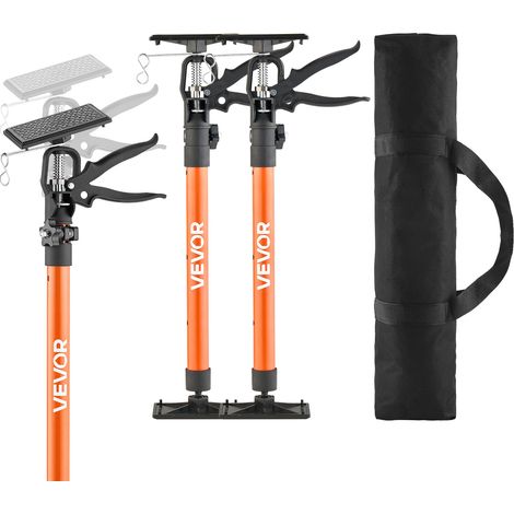 VEVOR Etai de Soutien Telescopique 54-115 cm Poteau de Support Reglable Lot de 2, Tige Degagement Rapide, en Acier, Charge 70 kg, Etai pour Plafond, Installation deArmoires, Levage de Cloisons Seches