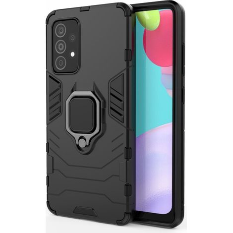 Étui pour Samsung Galaxy A72 5G / A72 LTE, anneau de support, noir (1/5)