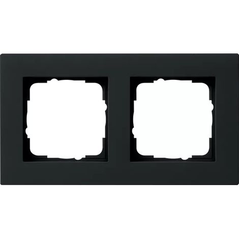 Gira Abdeckrahmen 2f. sw flach 0212095 (1/2)