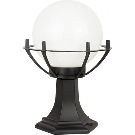Lampada da giardino SU-MA Kule 39cm sfera 20cm E27 nera IP43 (1/5)