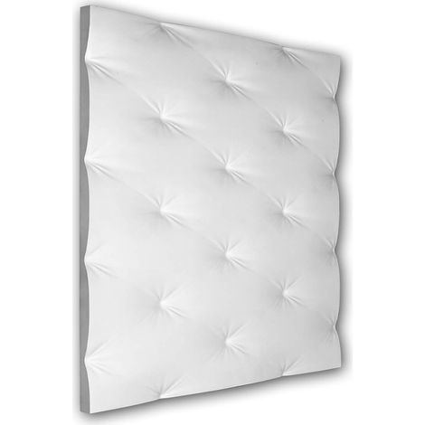 3D Wandpaneel Profhome 159004 Wandvertäfelung Akustikpaneel Modernes Design weiß 0,36 m2