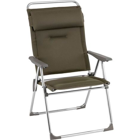 Gepolsterter Mehrpositions-Campingsessel - Alu Cham XL - AirComfort® - Braun Taupe - Lafuma Mobilier