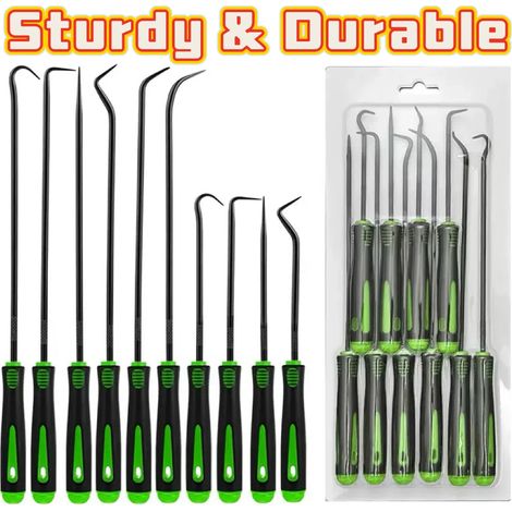 Kit de 10 outils de précision pour joints d'huile/joints toriques automobiles : mini-crochets de précision, extracteur professionnel. (1/5)