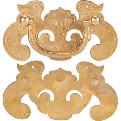 2 Poignées de Meuble Vintage en Forme de Batte pour Portes d'Armoire en Bois - Style Rétro