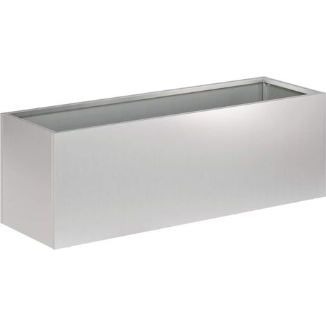 Garten-Pflanzgefäß Silber 60 x 20 x 20 cm Verzinkter Stahl vidaXL