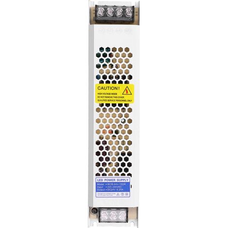 Alimentation à découpage régulée 150W LED barre lumineuse à bande Ultra mince transformateur électronique WCB-24V-150W (1/5)