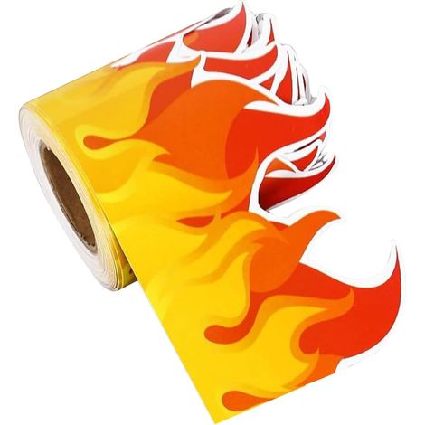 Feuerflammen Feuer Sticker aus Papier mit Realistischem