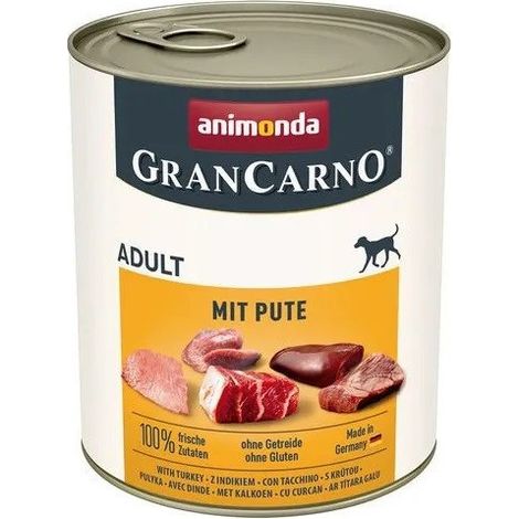 Animonda GranCarno Adult à la dinde, pâtée pour chien, boîte de 12 x 800 g