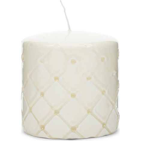 Vela cilíndrica blanca RM, altura 10 cm, Riviera Maison (1/5)