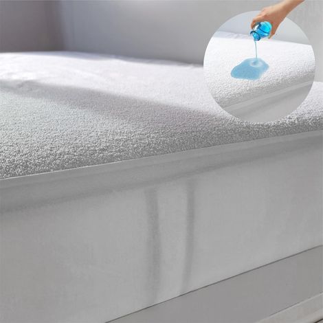 Housse protège-matelas imperméable et réglable (150 cm) (1/5)