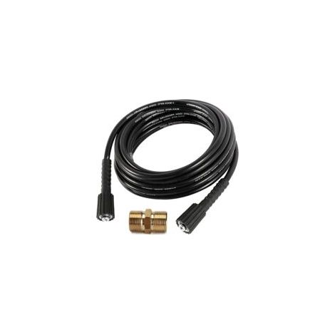 Extensión de manguera de lavado a alta presión de 10 m y 1600 PSI - Manguera de repuesto con conector de rosca macho M22 compatible con Karcher Serie K K3 K4 K5 - Crezuo