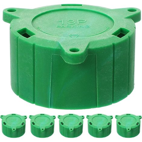 6 Pièces Capuchon de Protection pour Prise Remorque 13 Broches en Plastique Vert, Maintien de L'intégrité et Prolongation Durée de Vie, pour Bureaux et Centres Commerciaux (1/5)