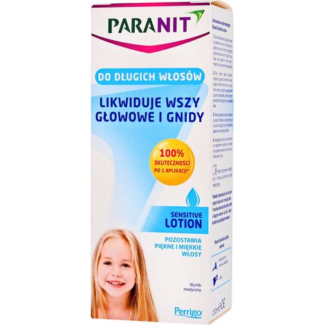 Loción Paranit Sensitive que elimina piojos y liendres para cabello largo 150 ml (1/2)