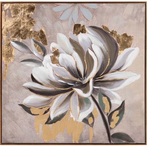 Blumenbild 80% Handgemalt und Folie 100X4X100 cm (1/4)