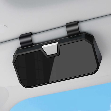 Sonnenbrillenetui fürs Auto/Organizer für die Sonnenblende, Hartschalen-Brillenetui, kratzfeste Aufbewahrung für Sonnenbrillen und Karten, einfach zu montieren – schwarz (1/3)