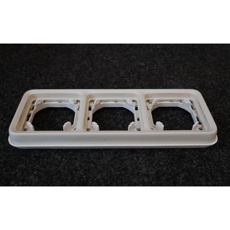 Legrand 069698 - Support Plaque - pour encastré Prog Plexo composable blanc - 3 postes horiz (1/5)