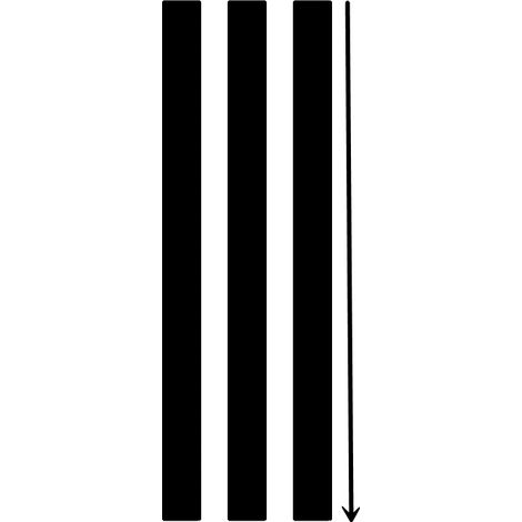 Vinilo decorativo de pared, acrílico autoadhesivo, diseño decorativo moderno, negro, 4 cm de ancho. (1/2)