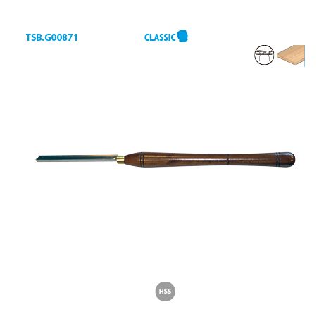 Leman – Gouge de tournage à dégrossir 19 mm HSS – Pour bois dur – Coupe nette sans éclat – Accessoire pour tour à bois