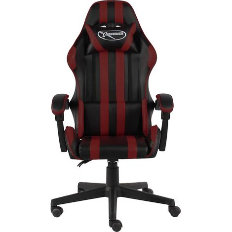 Maison Exclusive - Gaming-Stuhl Schwarz und Weinrot Kunstleder (1/5)