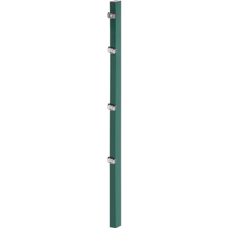 ALBERTS Zaunpfosten, inkl.Klemmlasche, Bohrabst:400mm, vz, grün, 60x40/1200mm, Zub.im Pfosten (1/3)