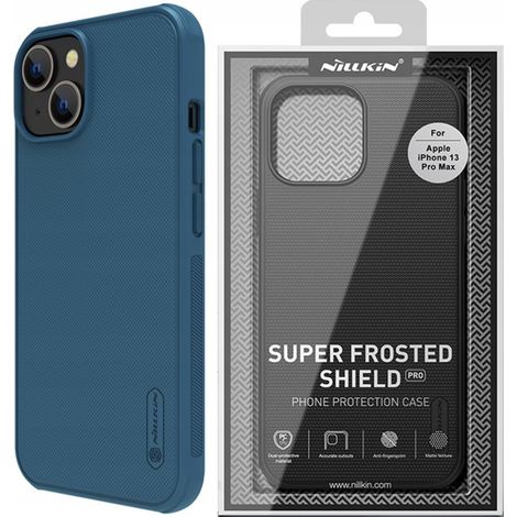 Nillkin Super Frosted Shield Pro Cover posteriore per iPhone 14 Plus, blu (1/5)