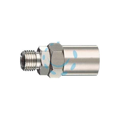 ATTACCO FILETTATO MASCHIO CON MASCHERINA - attacco 1/4"M per tubo ø mm.6X14 art.10/C