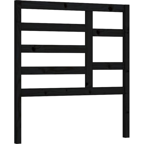 Maison Exclusive - Bett-Kopfteil Schwarz 96x4x104 cm Massivholz K