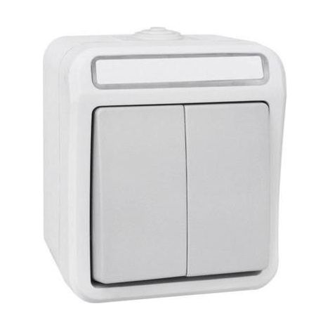 Peranova 102445 Interruttore per ambienti umidi Interruttori in serie Pera Grigio chiaro, Grigio scuro