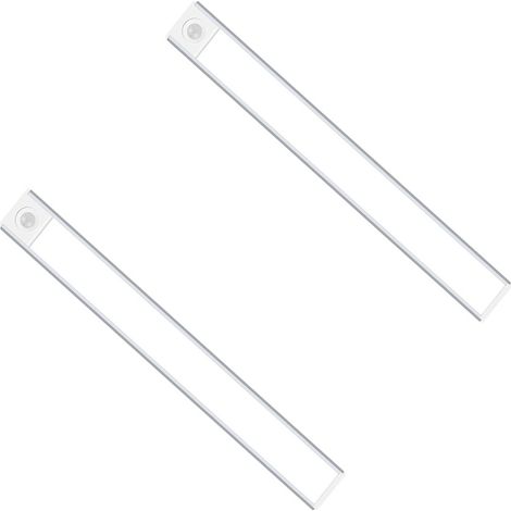 2x Lampe LED rechargeable avec détecteur de mouvement Batterie USB 30cm, 70 lumens (1/4)