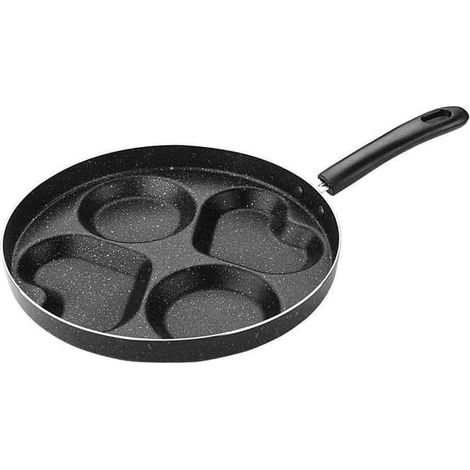 Rustproof Egg Pan  4-Cup Non-Stick Omelette Pan, Easy to Clean, for Breakfast, Swedish Pancakes, Pletts, Gas Stovetops and Other Kitchen Utensils