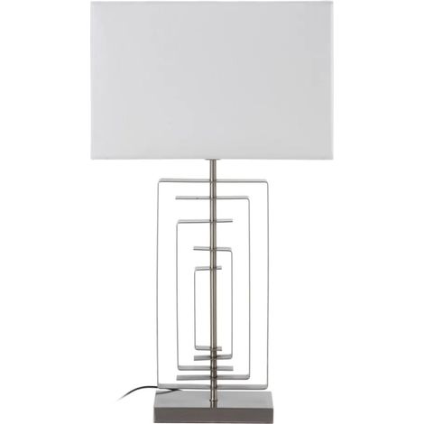 Lampe de table en métal gris (1/2)