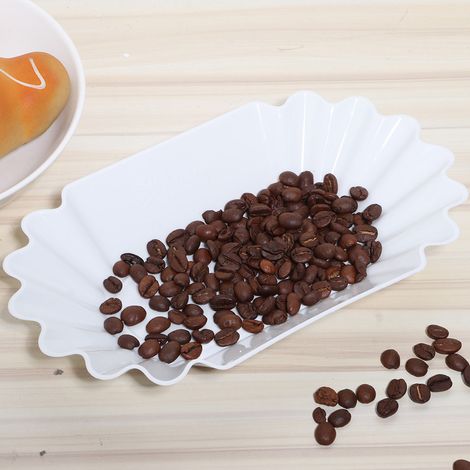 Bac de présentation pour grains de café en plastique PP alimentaire blanc - Récipient de rangement échantillon pour cuisine (1/5)