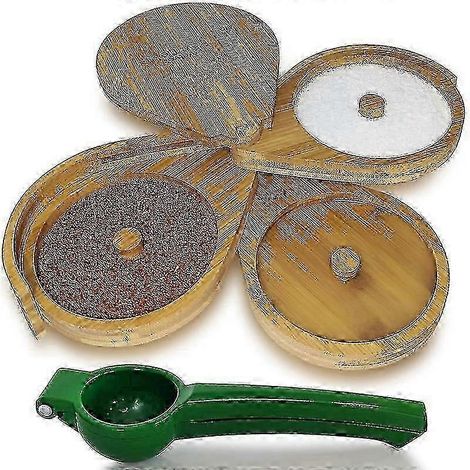 Ensemble sel pour bord de verre à margarita avec support en bambou SP (1/5)