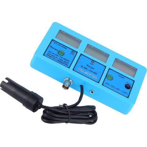 5-in-1 Multifunktions-Wasserqualitätstester pH/Temperatur/EC/CF/TDS, Detektormonitor mit 230–240-V-EU-Stecker (1/5)
