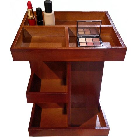 Organisateur De Maquillage Tournant Organisateur Cosmétique Rotatif 360 avec Présentation,Support de Rangement pour Vanité Salle de Bain Chambre Produits Cosmétiques Soins Parfums Articles (1/5)