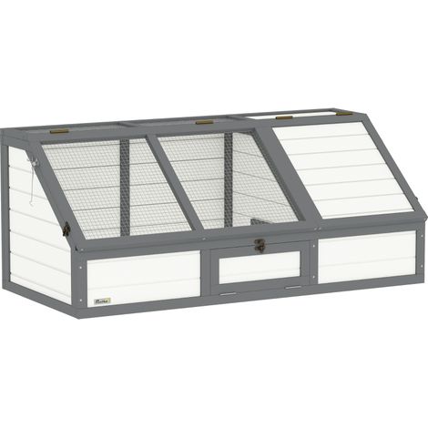 Turtle Box, enclos extérieurs pour tortues, design sans fond, facile à ouvrir, maison à tortue, blanc (1/5)
