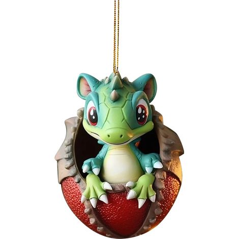 Pendentif Dinosaure En Acrylique - Décoration De Noël Pour Arbre - Accroche Auto Et Intérieur - Lot De 1