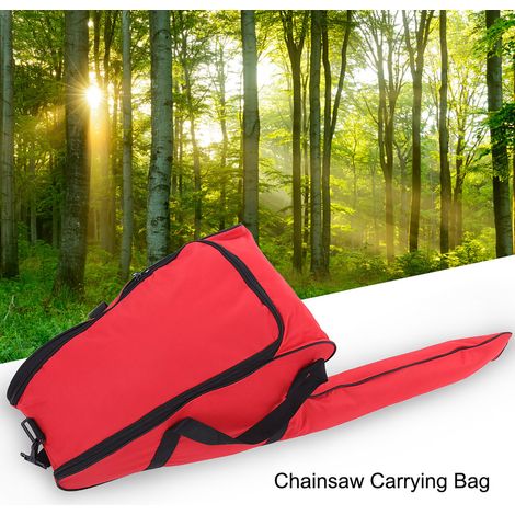 Sac de rangement tronçonneuse en toile Oxford, housse de transport pour tondeuse, étui de protection rouge (1/5)