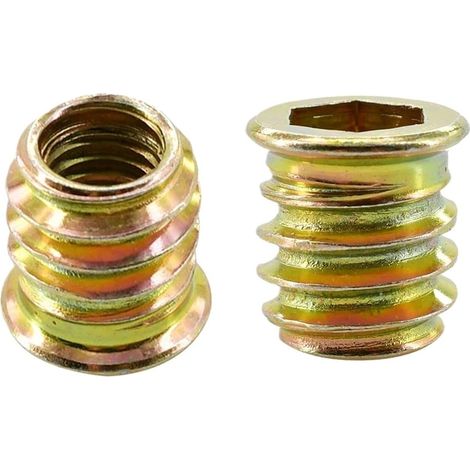 Écrous à insert pour meubles M4 M5 M6 M8 M10, tête hexagonale (1/5)