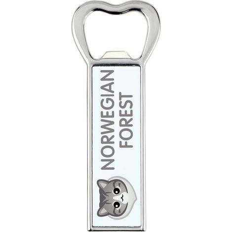 Apribottiglie Norwegian Forest con grafica e logo del marchio Art-Dog. (1/5)