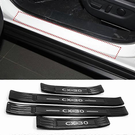 Plaque de seuil de porte latérale pour Mazda CX-30 CX30 Accessoires auto Bande de seuil de porte 2022-2024 Protection ( ) (1/5)
