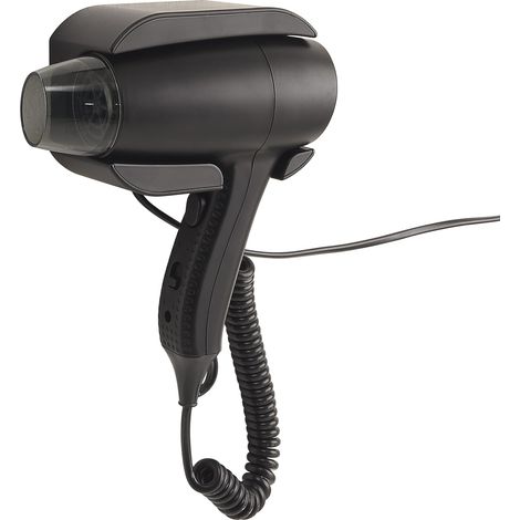GEDY 50591400000 TRAMONTANA Secador de pelo 1200 W con soporte a pared negro mate - ref: 50591400000 (1/2)