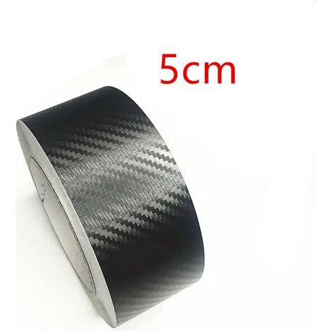 Bande adhésive de protection en fibre de carbone (5 cm x 300 cm) pour pare-chocs et seuils de porte de voiture - Protection anti-marchepieds - Décoration 3D (1/3)