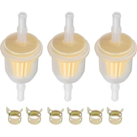 Filtre à carburant en ligne AM116304 25 050 22-S Compatible avec les conduites de carburant de diamètre intérieur 1/4" et 5/16" pour John Deere GY20709 X300 Z335E LA115 D130 LX188 X320 318 D105 E100 Z (1/5)