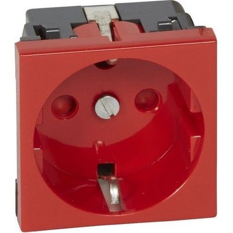 LEGRAND 077214  Toma 2P + TT lateral con obturador MOSAIC-II